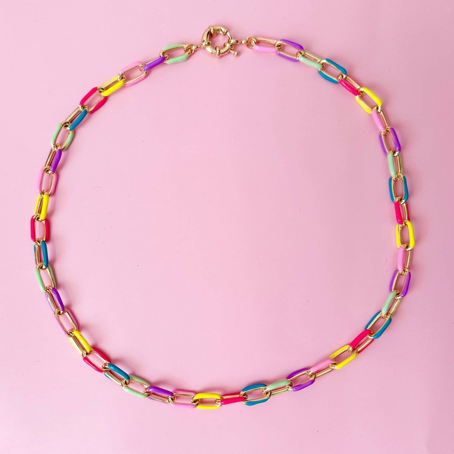 Candy 17" Enamel Chain Necklace