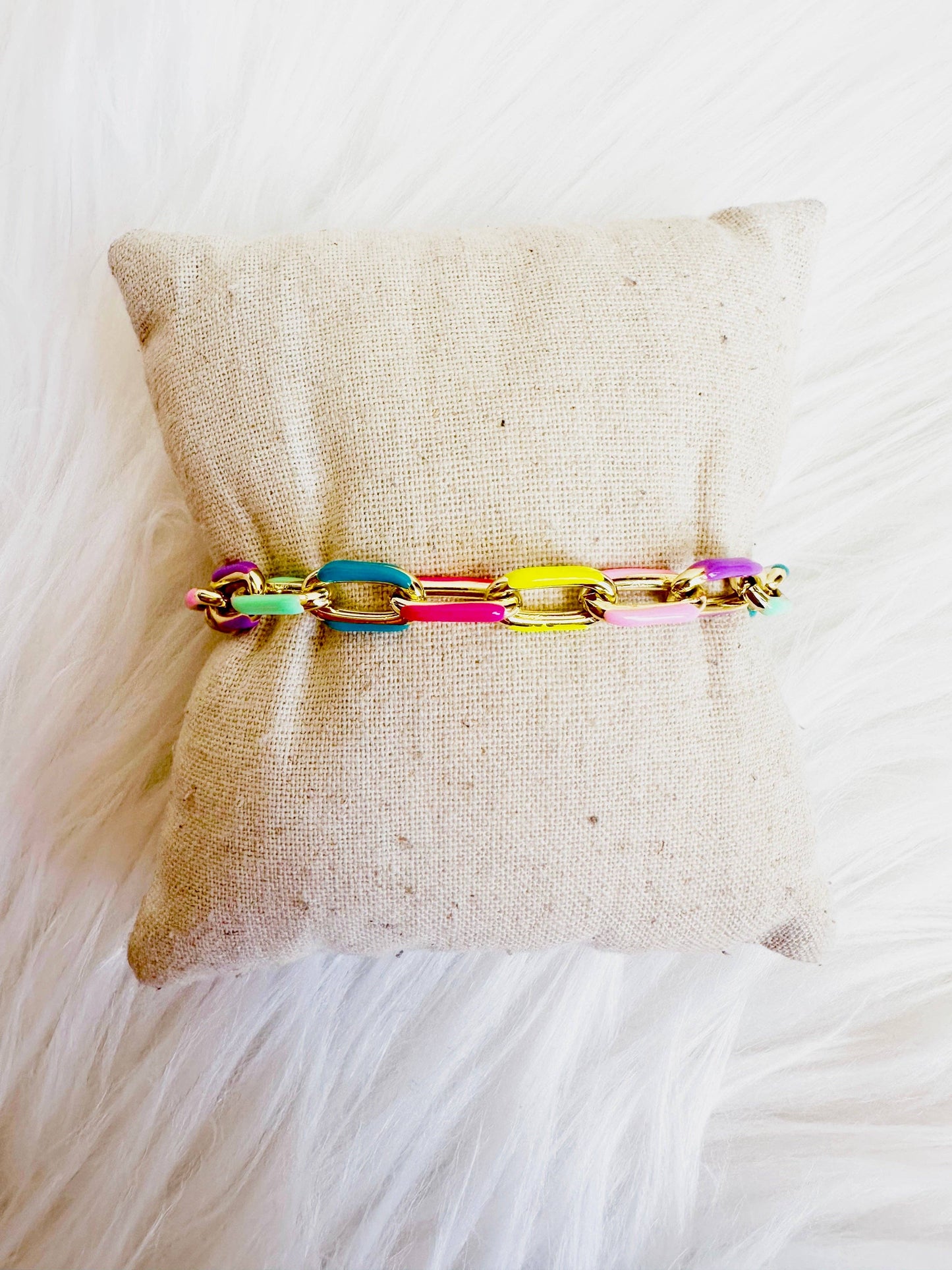 Candy 7.5" Enamel Chain Bracelet