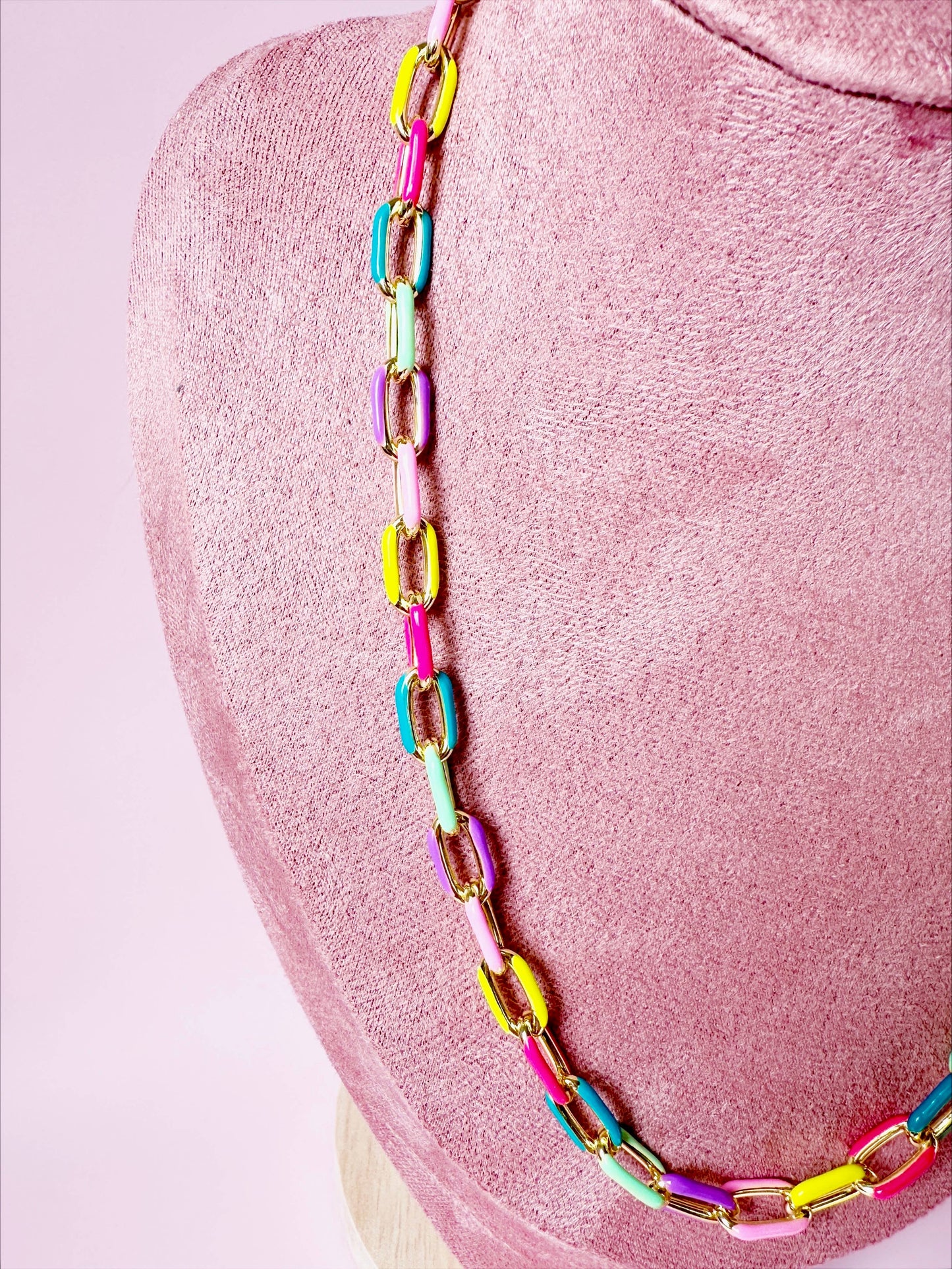 Candy 17" Enamel Chain Necklace