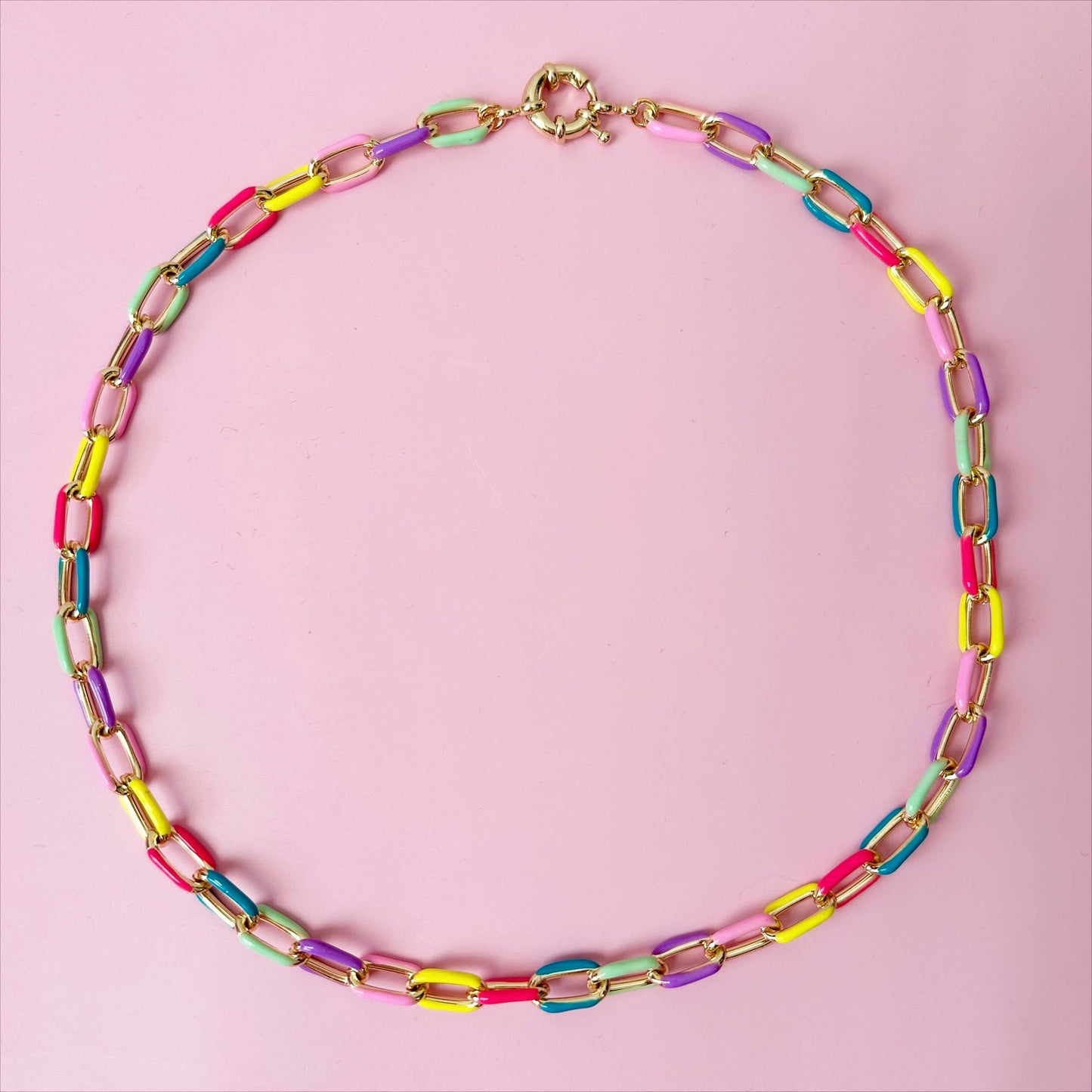 Candy 17" Enamel Chain Necklace