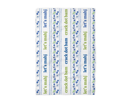 Mahjong Kitchen Towel Mahj Tile Game Decor Hostess Gift Prep