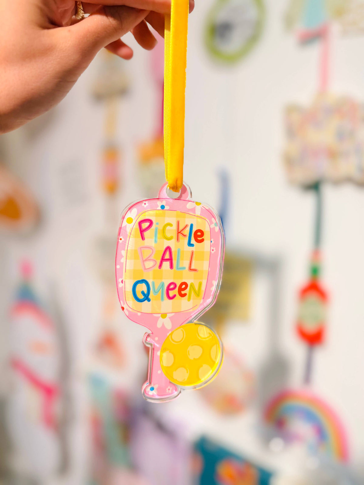 Pickle Ball Queen Acrylic Ornament