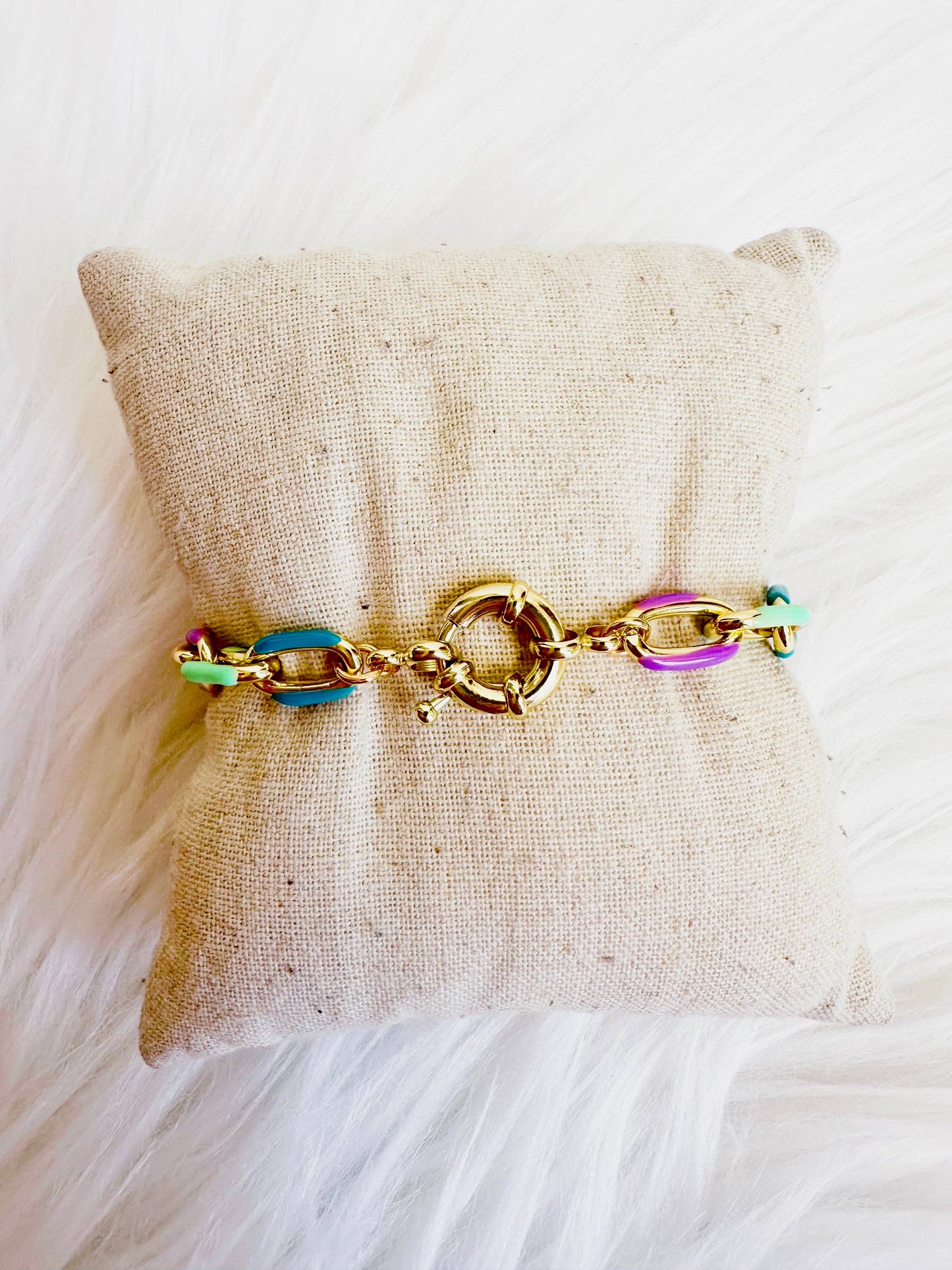 Candy 7.5" Enamel Chain Bracelet