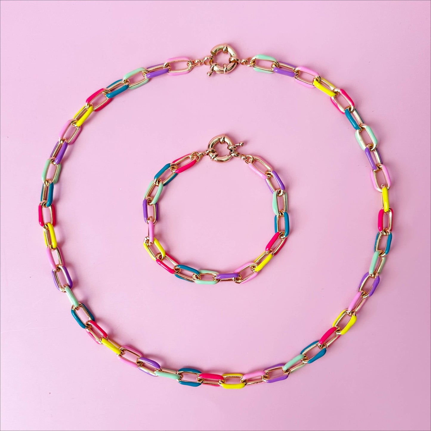 Candy 7.5" Enamel Chain Bracelet