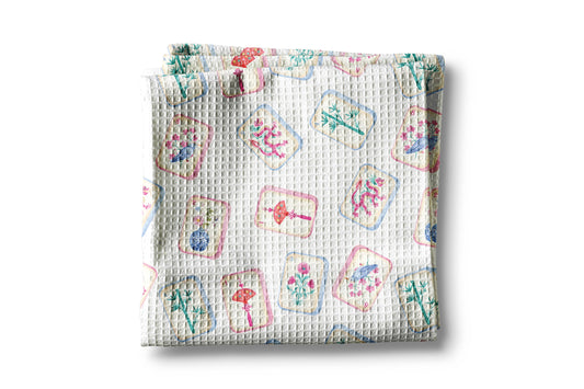 Mahjong Kitchen Towel Mah jongg Tile Game Decor Hostess Gift