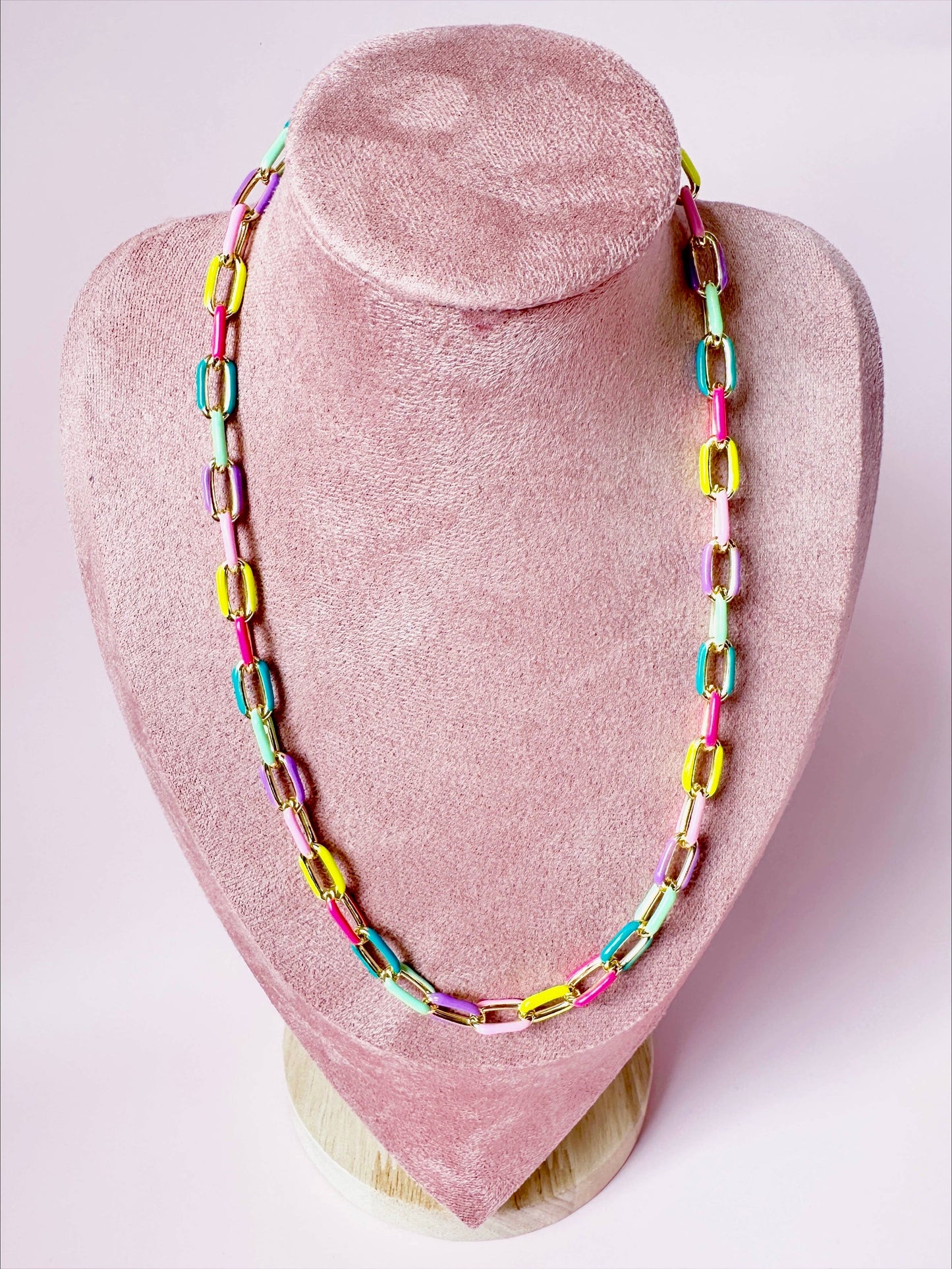 Candy 17" Enamel Chain Necklace