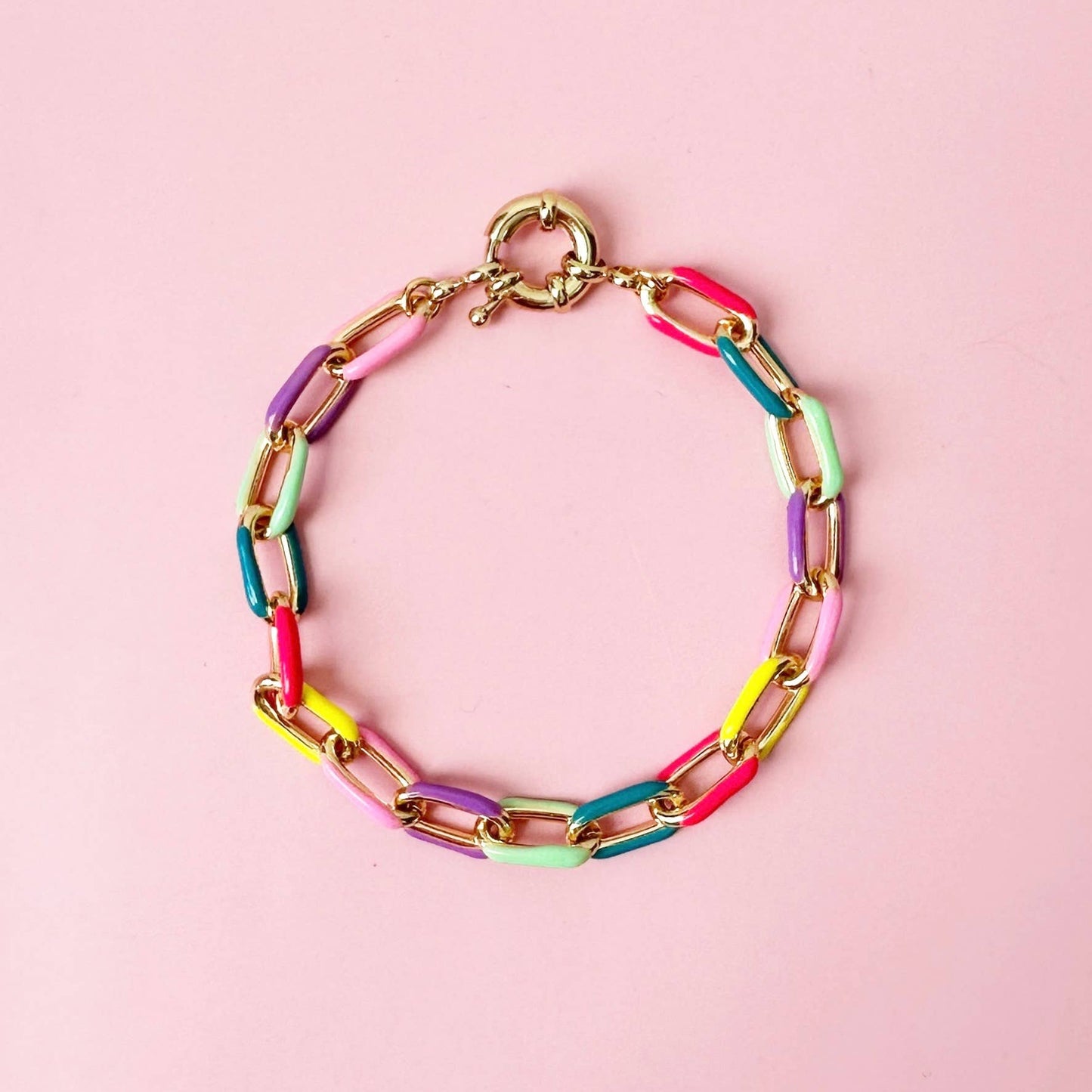 Candy 7.5" Enamel Chain Bracelet