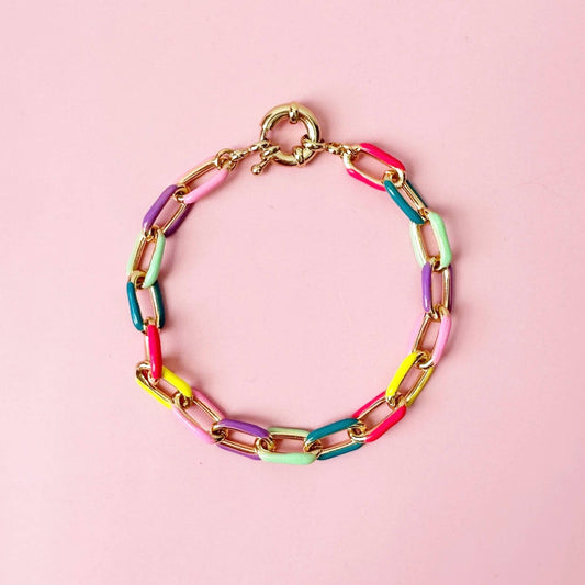 Candy 7.5" Enamel Chain Bracelet